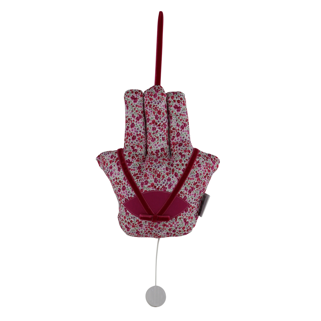 Yael and abi doudou musical juive pink main hamsa baby toy